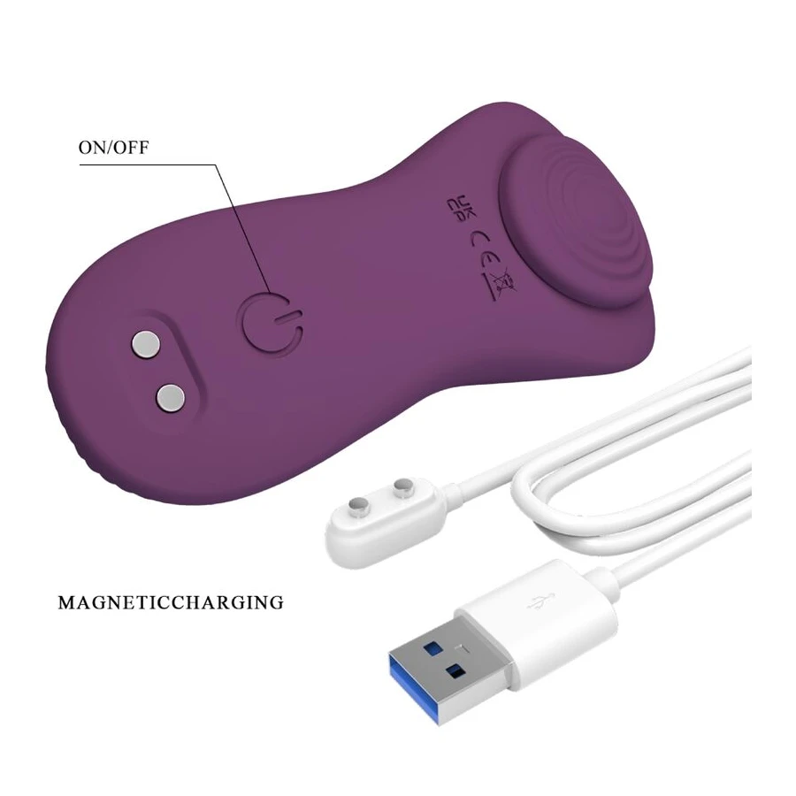 PRETTY LOVE - MANE LAY ON CLITORIS MASSAGER 10 VIBRATIONS REMOTE CONTROL PURPLE